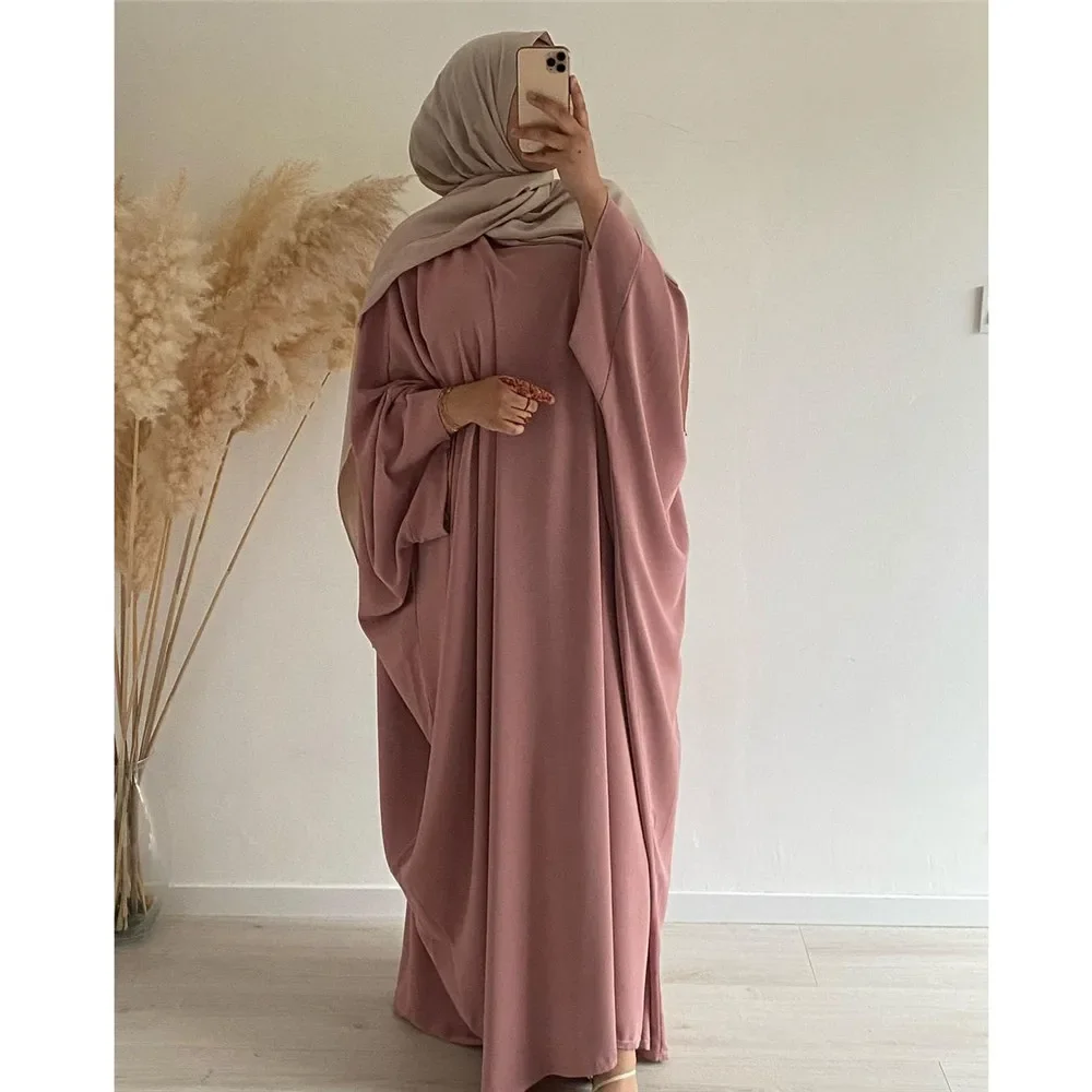 Gaun wanita Muslim Lebaran Dubai Abaya Kaftan gaun longgar pakaian doa Islam garmen Burqa jubah Kaftan Ramadan Jalabiya djellas