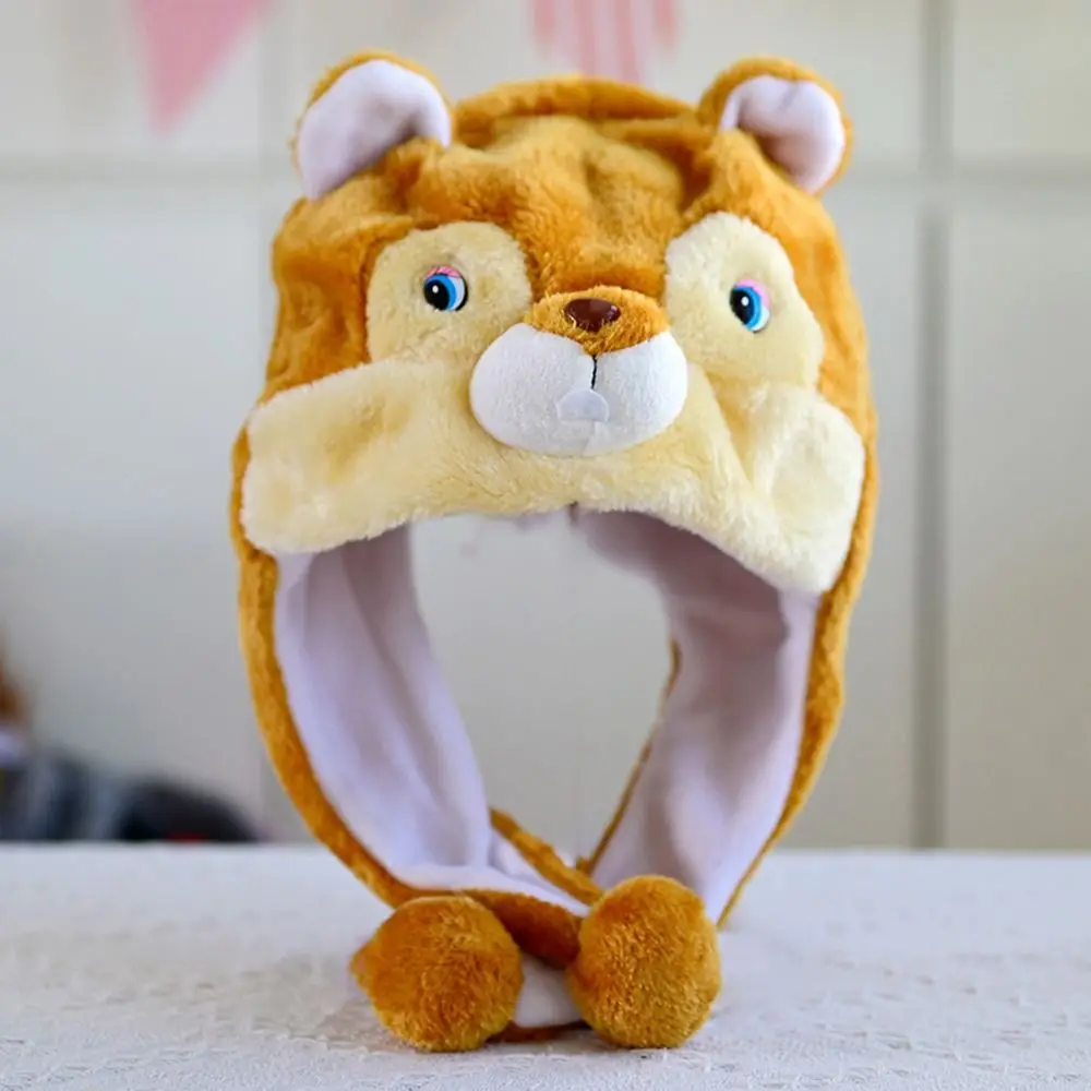 Ohr Schutz Cartoon Plüsch Moving Hut Tier Hals Wärmer Bewegliche Ohren Airbag Kappe Tier Earflap Hut Cosplay Party – Detail 9