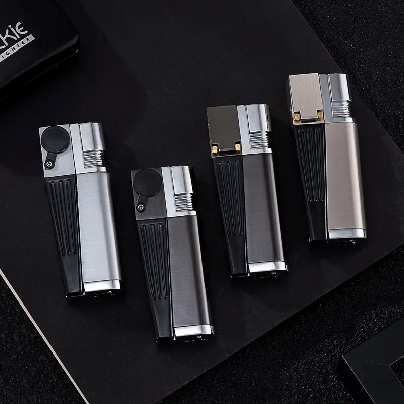 2024 New Oblique Flame Open Flame Lighter Metal Multifunctional Inflammable Lighter Gift Wholesale Smoking Accessories