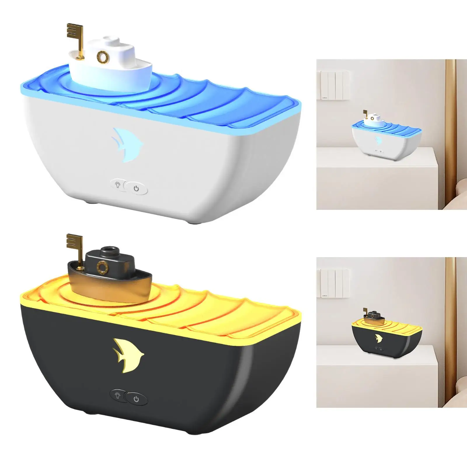 Difusor de óleo essencial com luzes de 7 cores Difusor de aroma para quarto feminino mãe