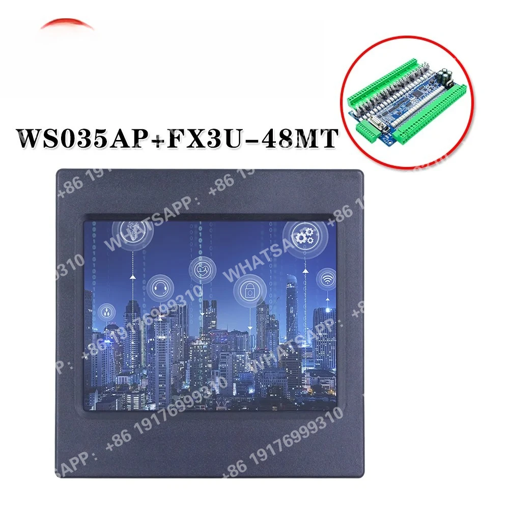 fx3u-hmi-plc-prend-en-charge-l'ecran-tactile-ws-035ap-avec-fx3u-48mt-48mr-32mt-24mr-24mt-14mr-14mt-rtu-modbus-rtc