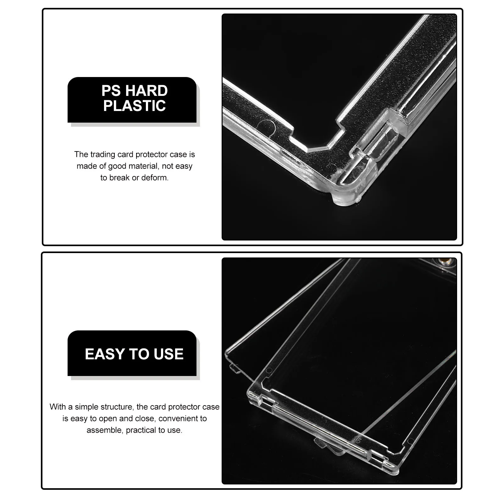 

10Pcs Card Protectors Holder Durable Display Case for Sports Baseball Game Cards Collection Card Holder Stand