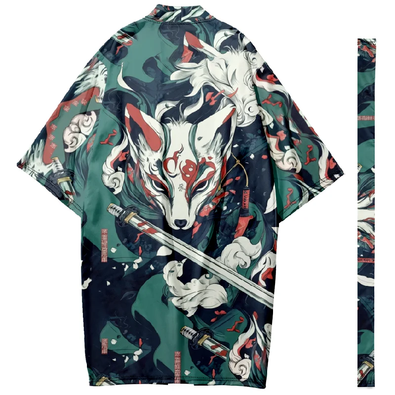 

Autumn Samurai Kimono Cosplay Stylish Haori Street Kimono Elegant Men Cardigan Vintage Robe Japanese Fashion Women Yukata