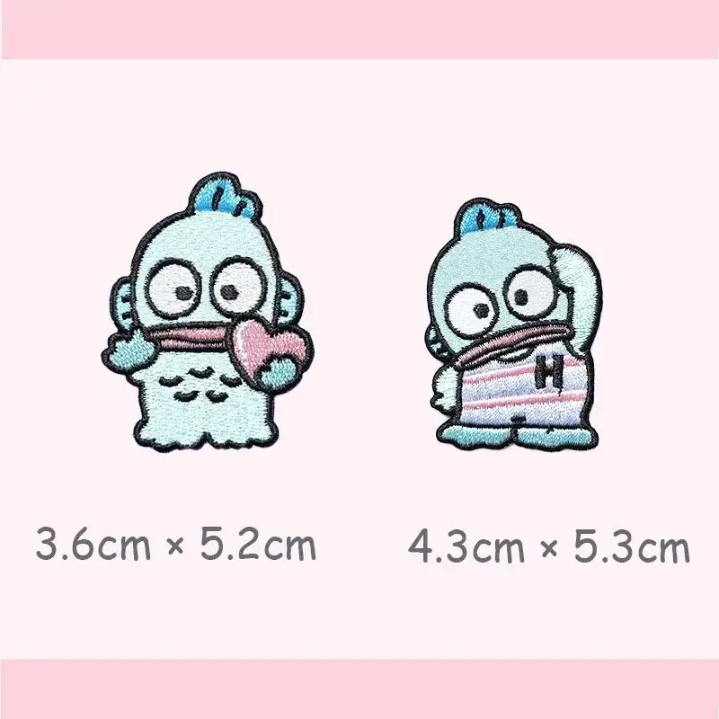

Hangyodon Patch Patch Cute Cartoon Originality Embroidered Cloth Patch Clothing Mobile Phone Hand Account Decorative Stickers