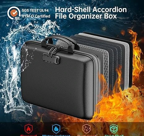 Fireproof handbag briefcase waterproof fireproof information document valuables hand