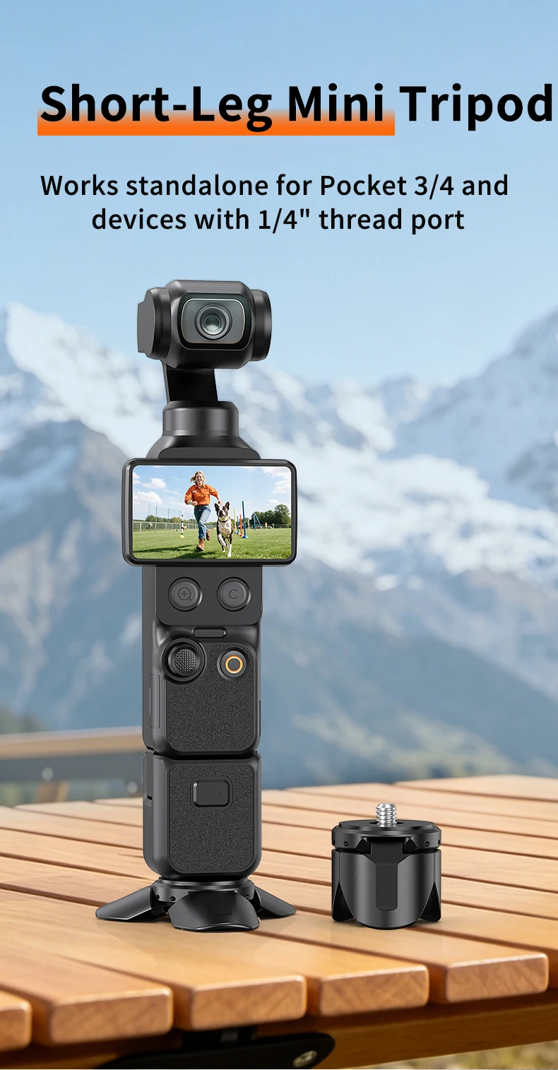 VRIG TP-39 Magnetisches Stativ Schnellverschluss 100g Aluminium für DJI Osmo 360 Nano Action 6 5 Pro 4 3 Pocket 3 GoPro Vlog Cold Shoe – Detail 6