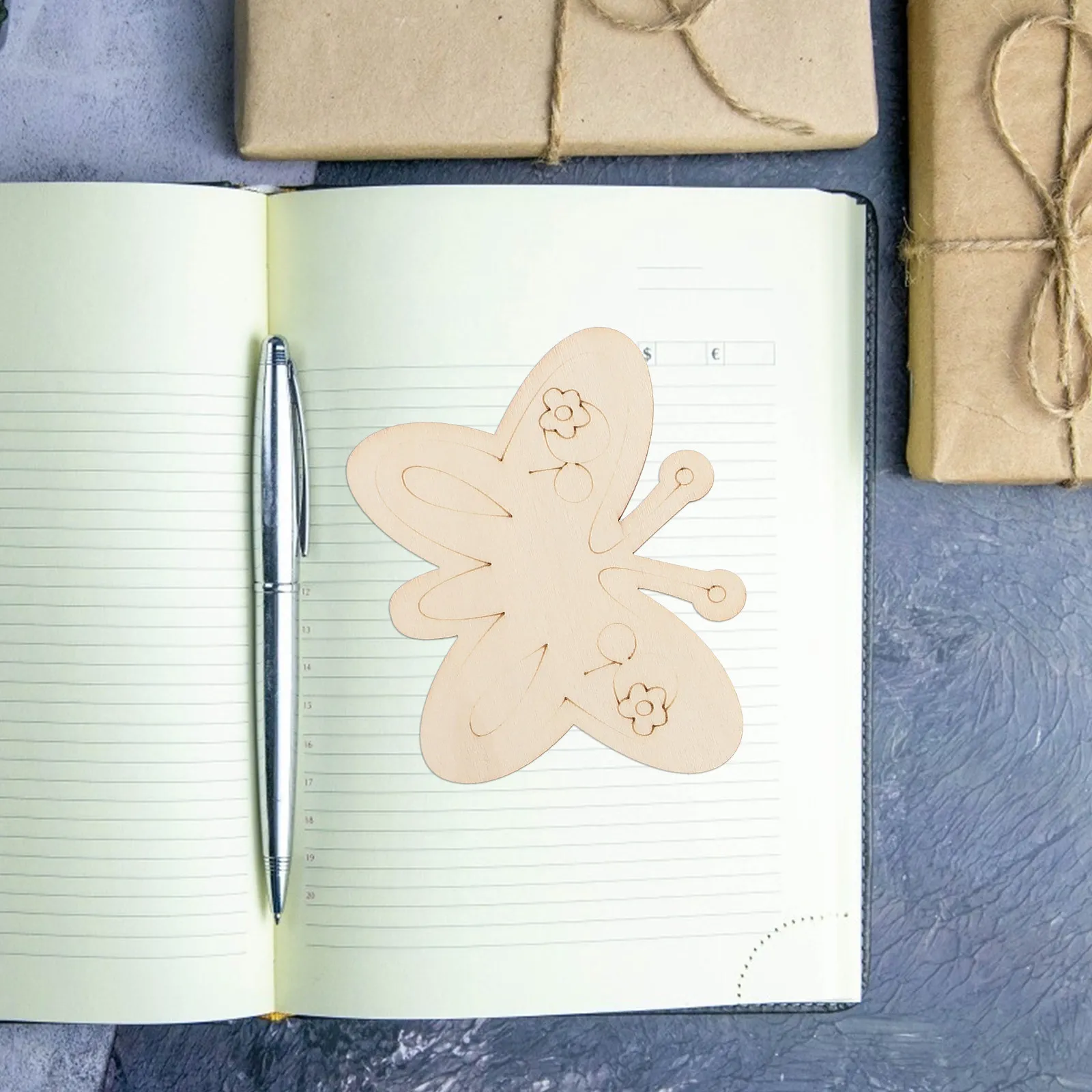 

25 шт. деревянных заготовок в форме бабочек для DIY-поделок, неокрашенные деревянные срезы, декор для дома в деревенском стиле, украшения для росписи и декупажа
