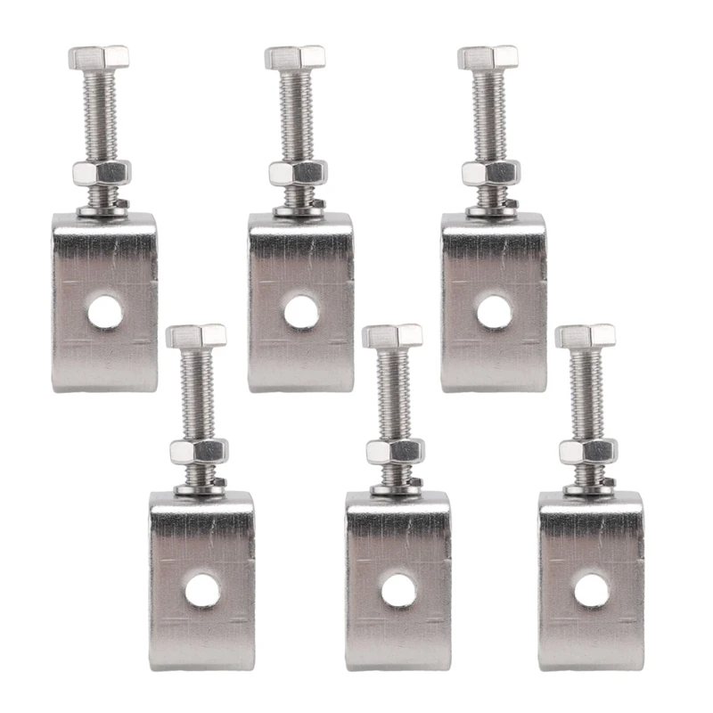 AB33-6Pcs C Clamps,U Clamps For Metal Working, Small Desk Clamp With Stable Wide Jaw Opening & Protective Pads/I-Beam Design