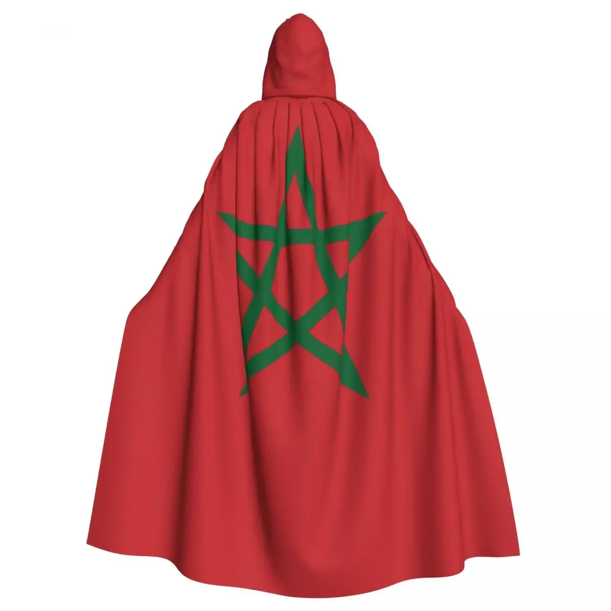 Long Cape Flag Of Morocco Hooded Coat Autumn Hoodies