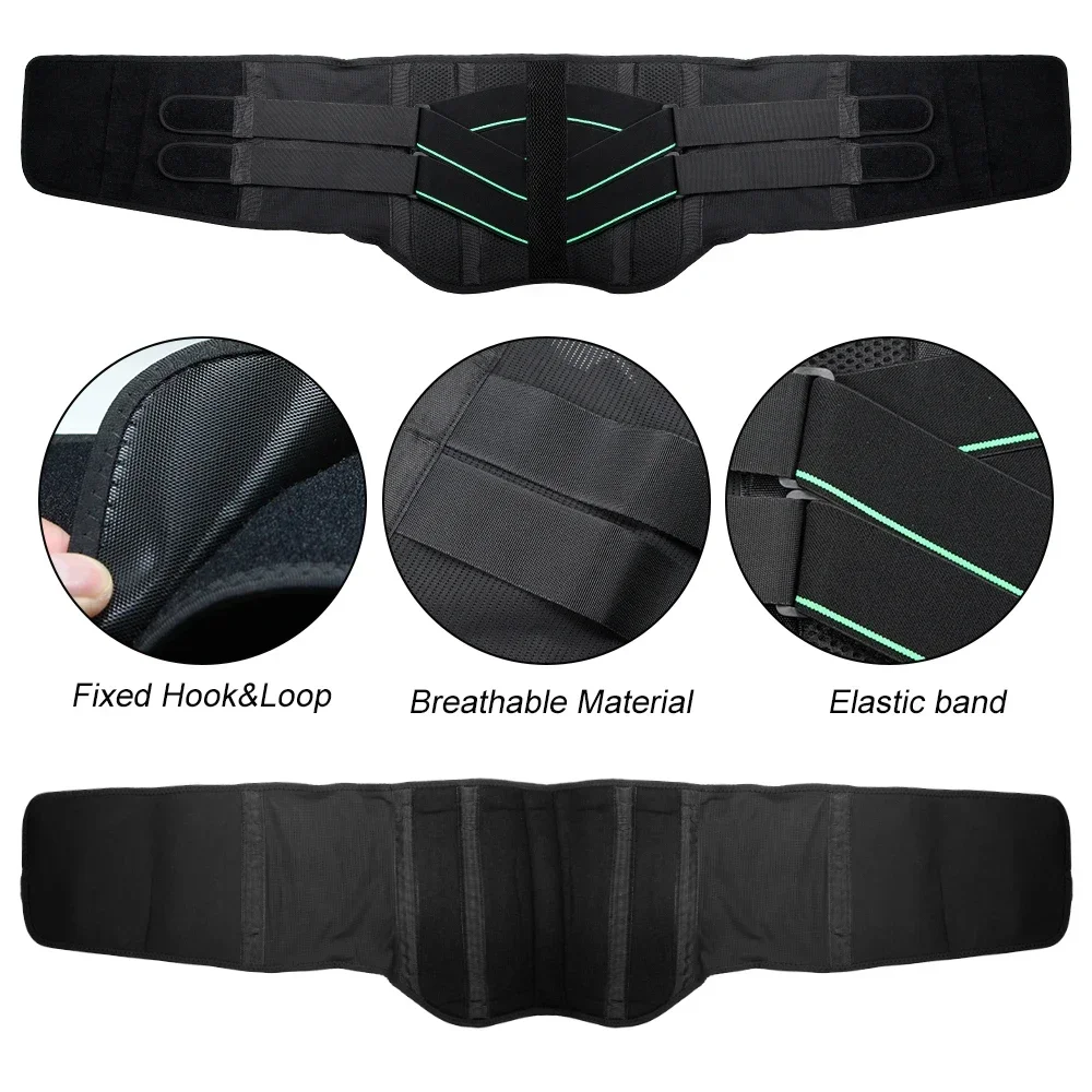 Sports Adjustable Lumbar Back Brace Anti-skid Breathable Waist Support Belt with pad for Exercise Fitness Cycling Running Tennis