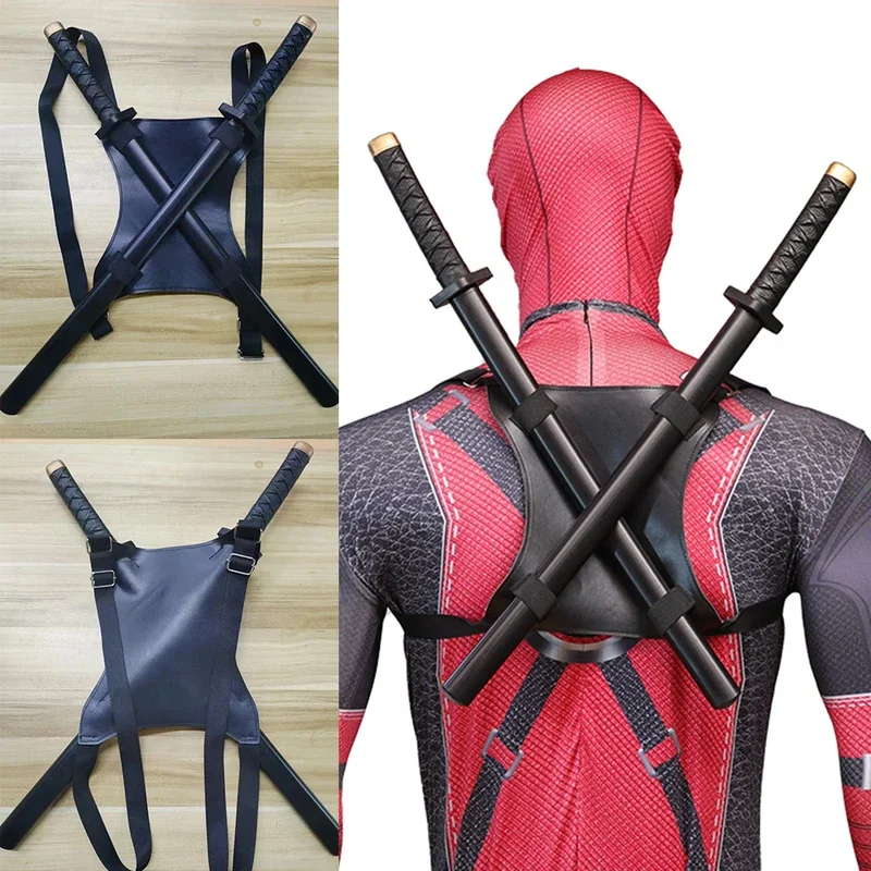 SN55Deadpool Supehero Accessori per costumi cosplay Coppia di spade Zaino Ragazzi Giocattoli Festa di compleanno Regalo Festa Dress Up Prop @ 54WE