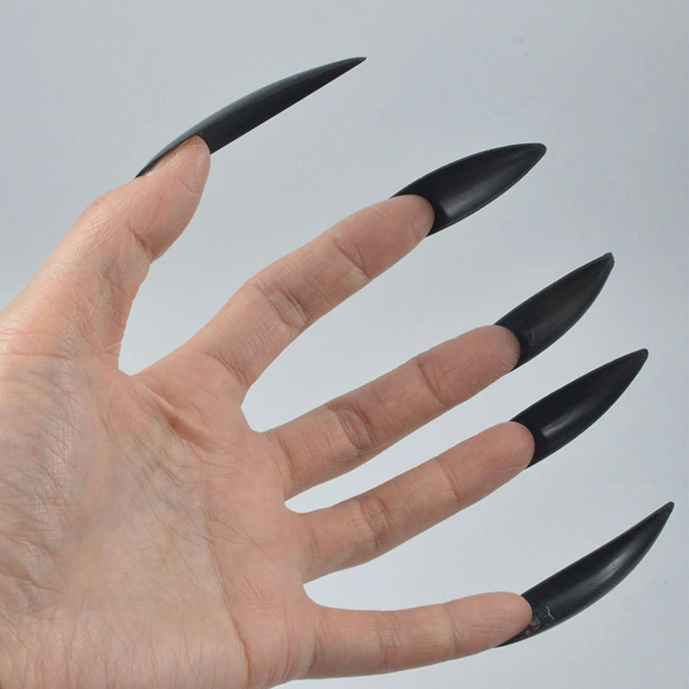 

10 Pcs False Nail Set Fake Nails Supplies Patch Faux Female Plastic Goth Girls Woman Artificial