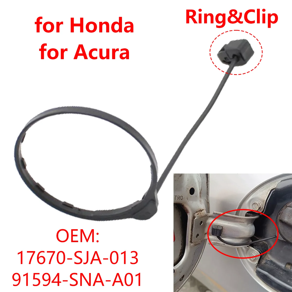 for Honda Civic CRV Accord Jazz City Odysse 17670-SJA-013 Car Petrol Diesel Oil Fuel Cap Tank Cover Line with Ring 91594-SNA-A01