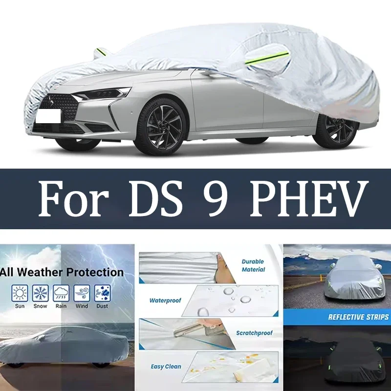 

For DS 9 PHEV Car Cover Outdoor Protection Covers Snow Sunshade Waterproof Dustproof Exterior UV Car Accessories Auto