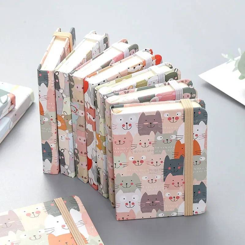 Nette Tragbare 192 Seite Tasche Mini Notebook A6 A7 Tagebuch Student Planner Agenda Notizblock Buch Kawaii Hardcover Mit Straps