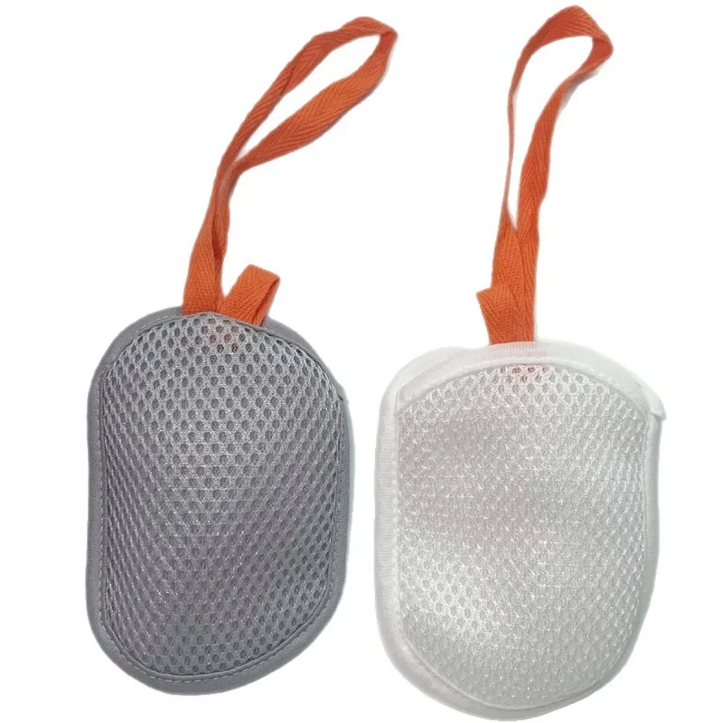 

Двусторонний мешочек для отшелушивающего мыла с мягкостью, сумка для хранения с пенящей сеткой для бара, сетчатый карманный держатель для полотенец для душа