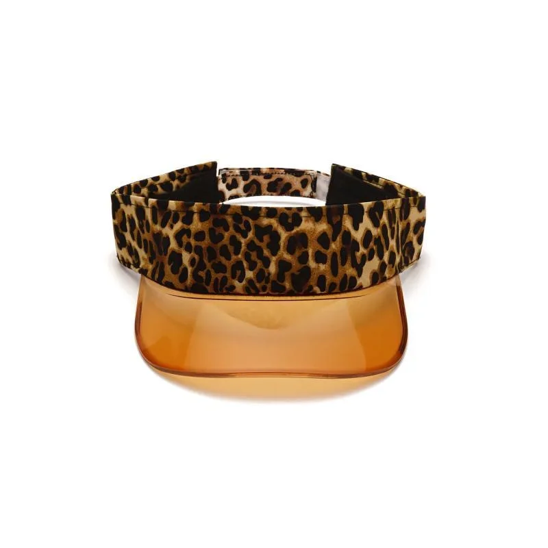 Summer Polyester Leopard Print Visors Adjustable Sun Protection Cap For Men and Women 22