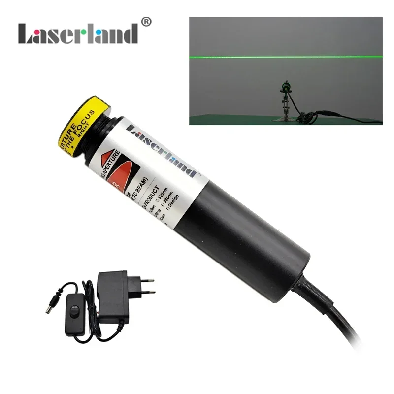 Imagem -04 - Projetor Gerador Verde Focalizável 532nm Módulo de Linha Laser Serragem Marcenaria Pântano Casa Assombrada Efeitos de Iluminação 18 mm