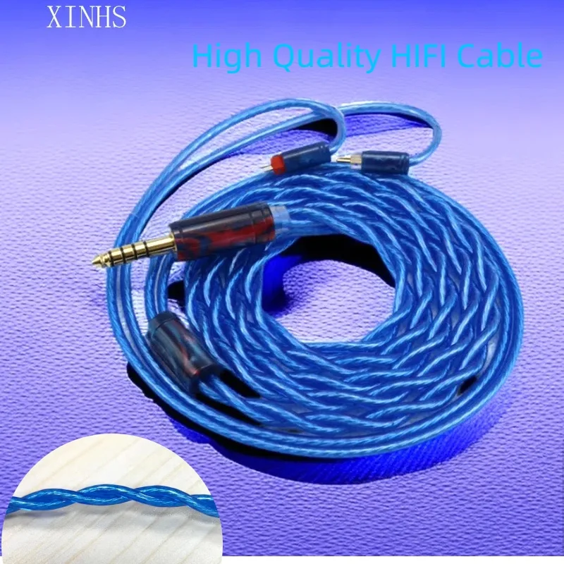 XINHS K15 2-strand blue 6N+OCC and silver plated hybrid headphone upgrade cable