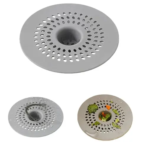 Anti-clog Silicone Drain Mat, Hair Filter Sticker for Kitchen Bathroom, Anti-cockroach Drain Cover
