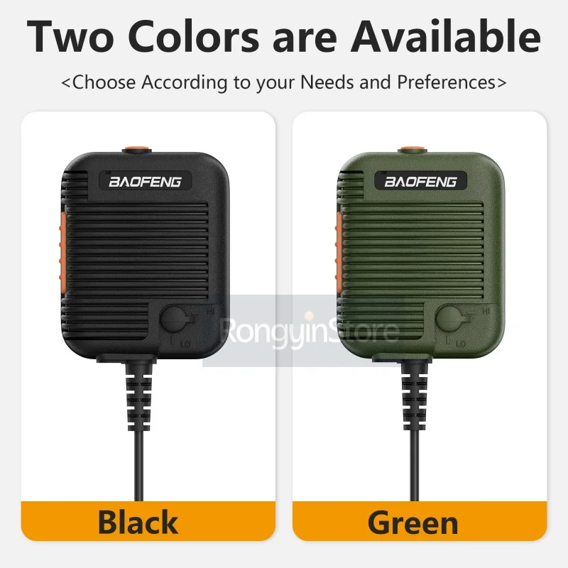 Baofeng AR-152 Mic Walkie Talkie 1701A Microphone PTT Radio DM-32 Speaker Keenwood 2-Pin Type Handheld Mic For UV-K6 UVK5 K Plug view 6