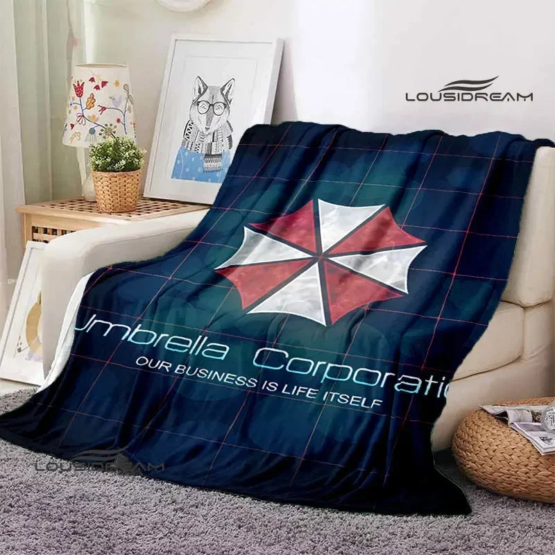 Horror Umbrella printed blanket  picnic blankets for beds Flange Soft and comfortable Birthday Gift