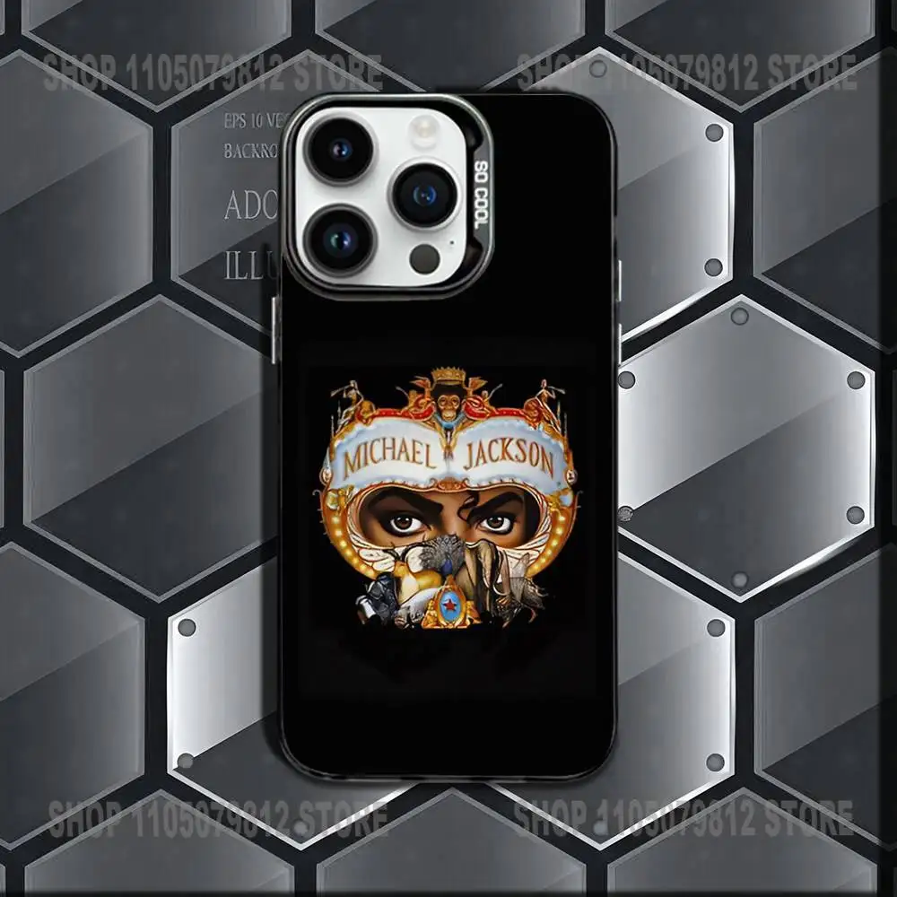 Funda de teléfono Singer m-michael j-juackson para iPhone 16,15,14,13,12,11, Mini,Pro,E,MAX negro caramelo mate cubierta a prueba de golpes