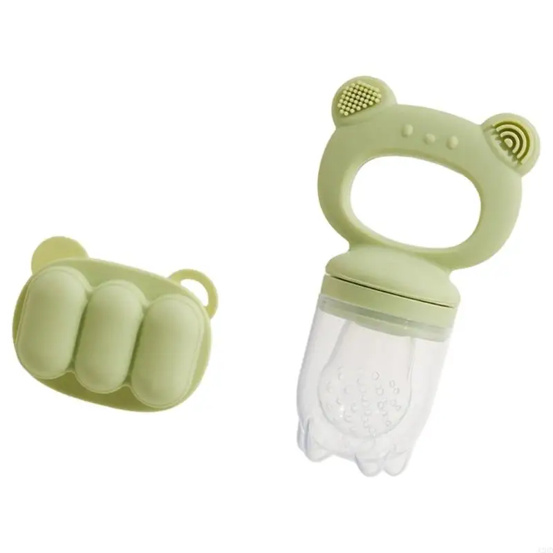 J2HD Baby Fruit Teeder & Freezer Nibble Tresh Combo ، Milbilk Prognze Trouze Moulds for Baby التبريد التسنين