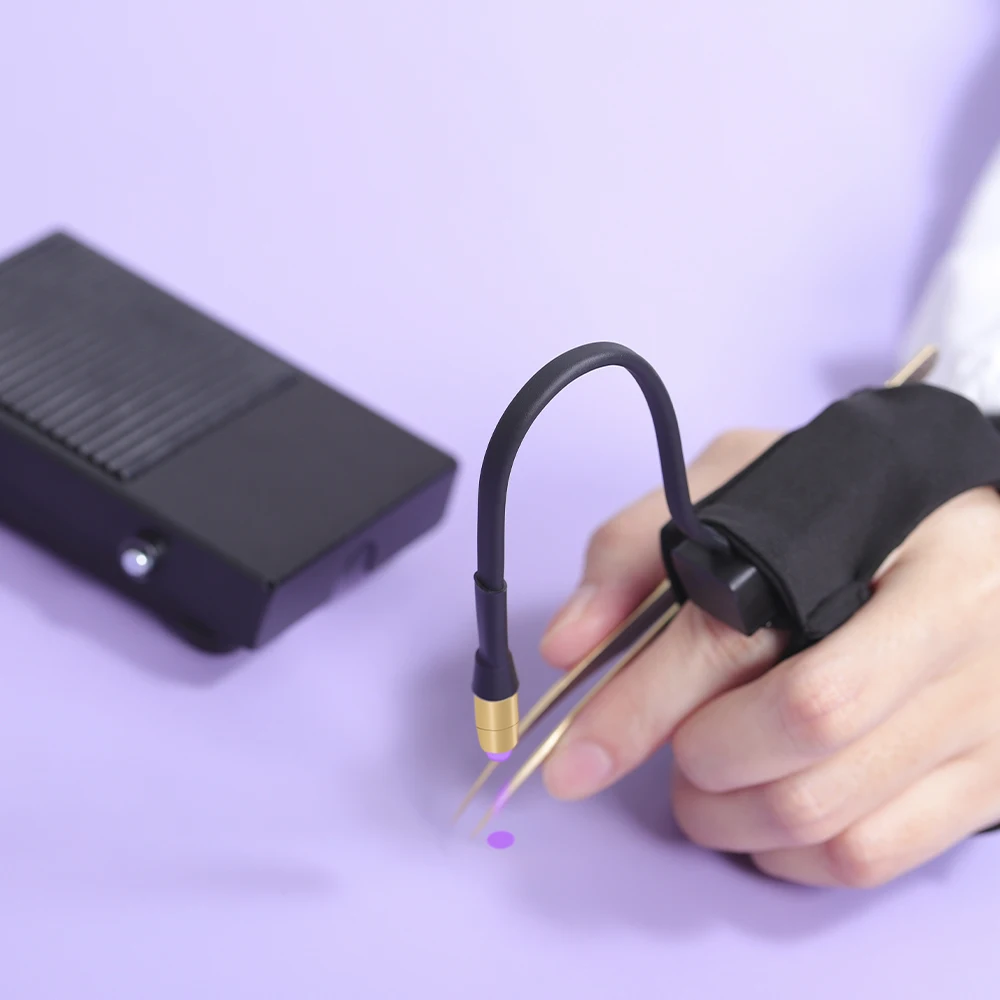 ピンキーリーム カスタム ラッシュテック サロンツールキット ポータブルまつげ 速乾性まつげエクステ ハンドヘルドUVピンセットランプ