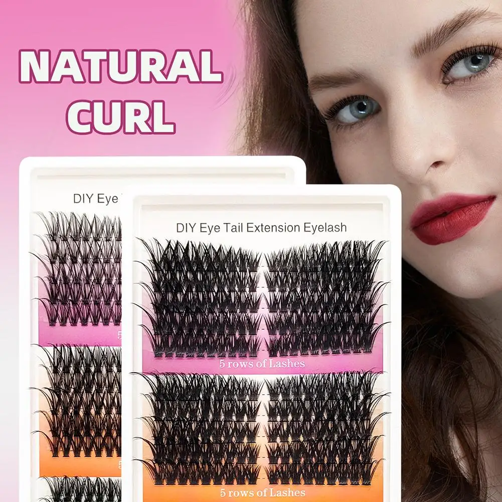 Único segmentado cílios postiços clusters individuais vison cílios postiços naturais densos fofos diy cluster extensão de cílios