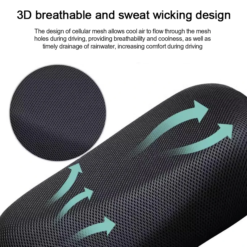 Universal Summer 3D Mesh Motorcycle Seat Cover Breathable Sunscreen Scooter Seat Covers Anti-Slip Mesh Seat Protection Pad