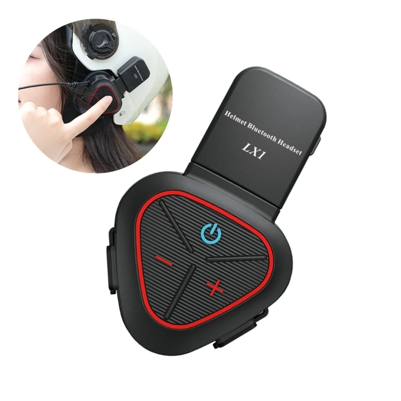 Auscultadores sem fios LX1, Auscultadores resistentes à água, Compatível com Bluetooth, Compatível para motociclistas, 5.3