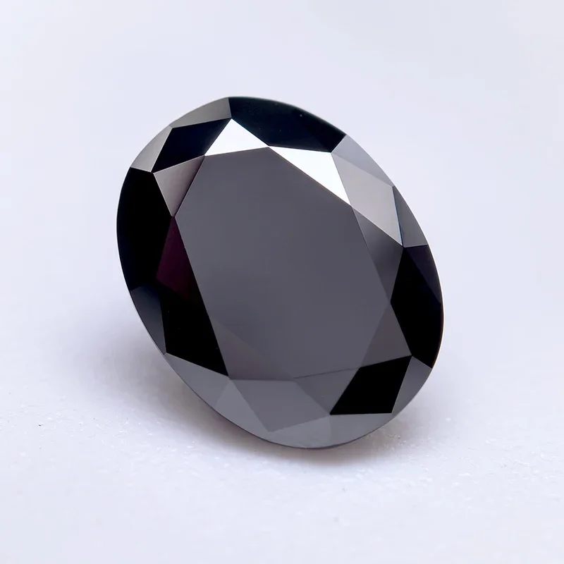 Moissanit-Stein Ovaler Schliff Schwarze Farbe VVS1 Hochwertige DIY-Charms Schmuckherstellung Hauptmaterialien mit Zertifikat – Detail 6