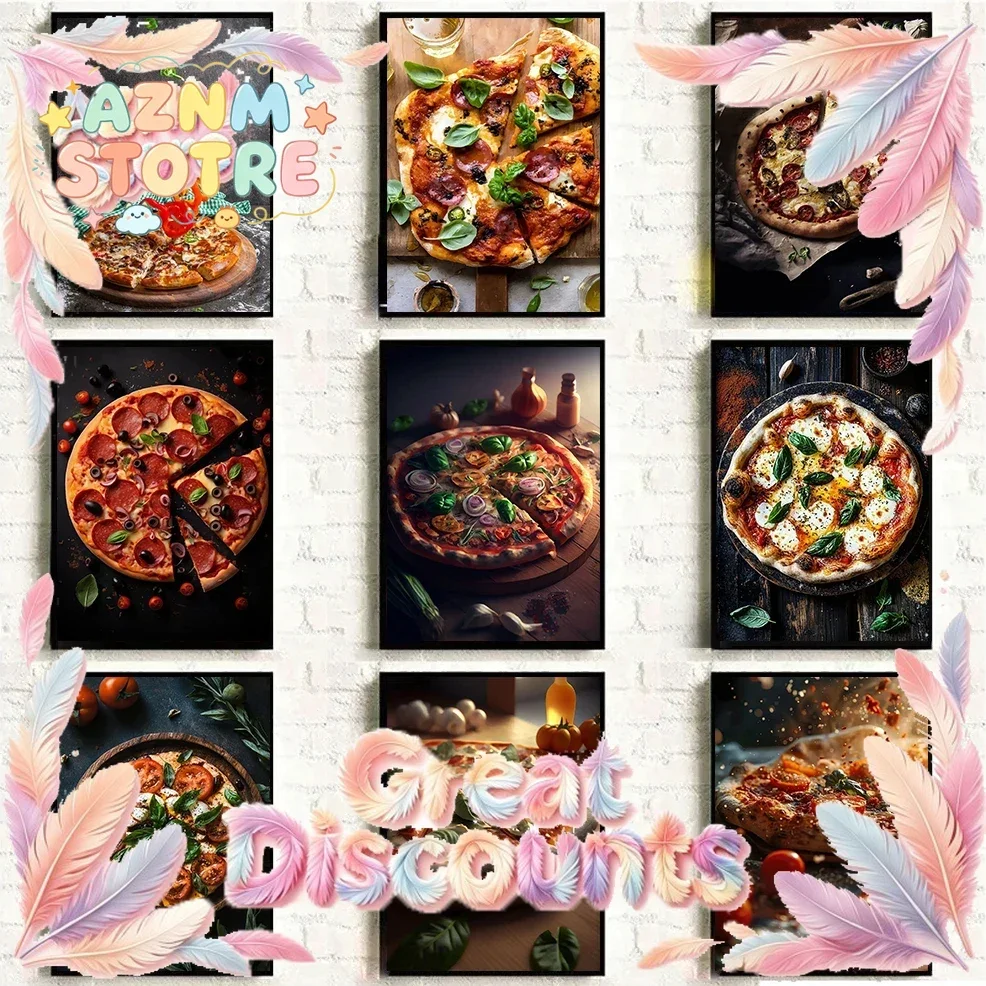 Delicious Pizza Art Poster Healing Temptation Food Canvas Prints Wall Painting Restaurant Kitchen Living Room Home Decoration