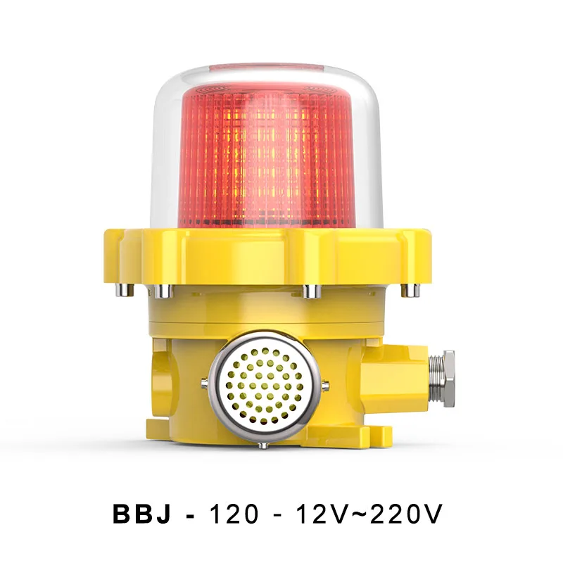 New BBJ-120 Area Explosion-proof Sound and Light Alarm LED Red /Green Rotating Explosion Flash Waterproof IP66 Warning Light