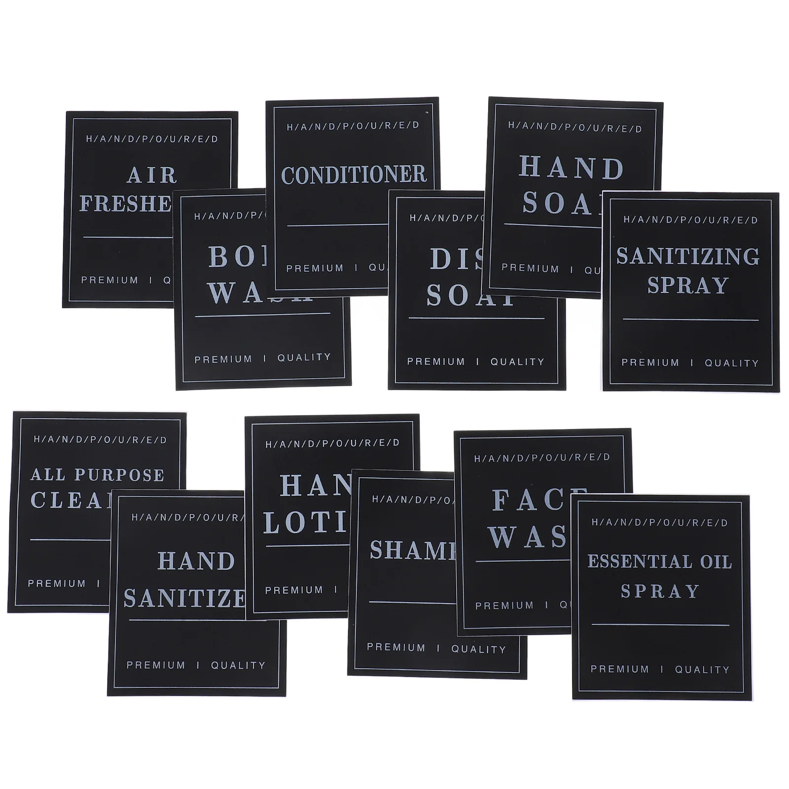 36개 방수 PVC 욕실 라벨 접착 스티커 비누 디스펜서 샴푸 병 손 세정제 화장품 용품