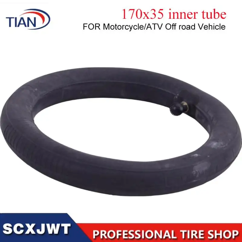 170x35 inner tube, Bent mouth inner tube, thickened 8-inch small inflatable inner liner suitable for electric scooter tire