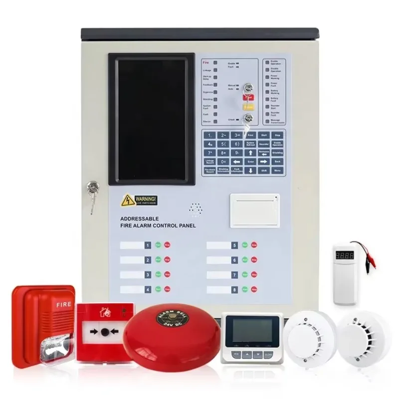 Nick Fire detection alarm system addressable fire alarm control panels with accessories