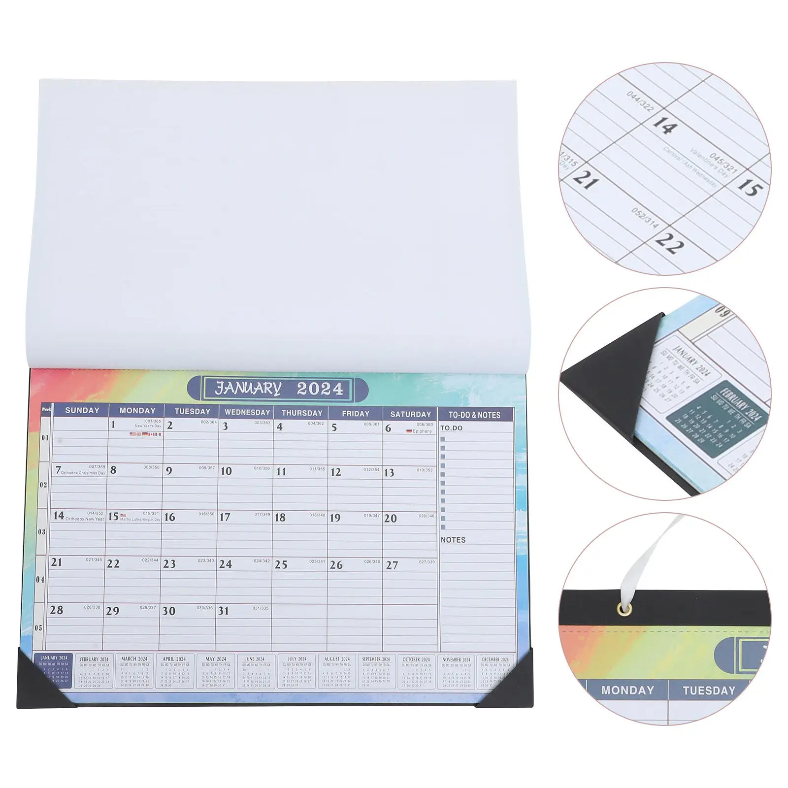 2024 Calendar Hanging Wall English Monthly Household Office Supplies Noting Daily Use Wall Calendar Office Supplies