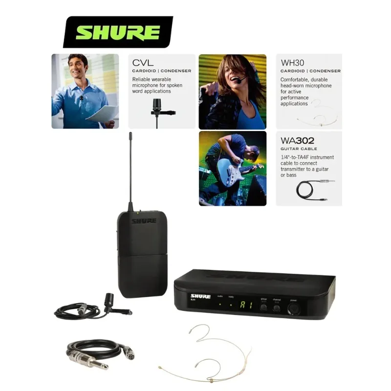 Shure Blx14 Wireless System Microphone for Live Performances for Multiple Scenarios Professional Wireless Microphone BLX14/CVL