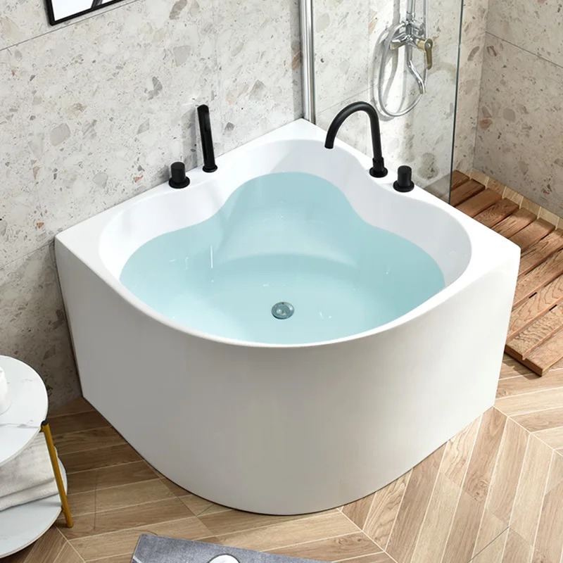 Japanese-style bathtub Small apartment Adult triangular bathtub Seated deep bubble fan bathtub 0.8-1 meters