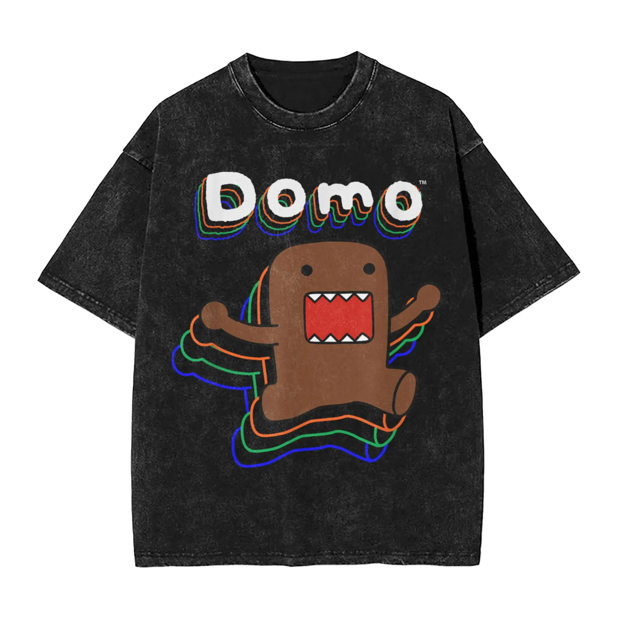 Domo Merchandise  Jumping T Shirt  Harajuku T-Shirts Short-Sleeve Streetwear Tops Summer Casual O-Neck Oversized Clothing