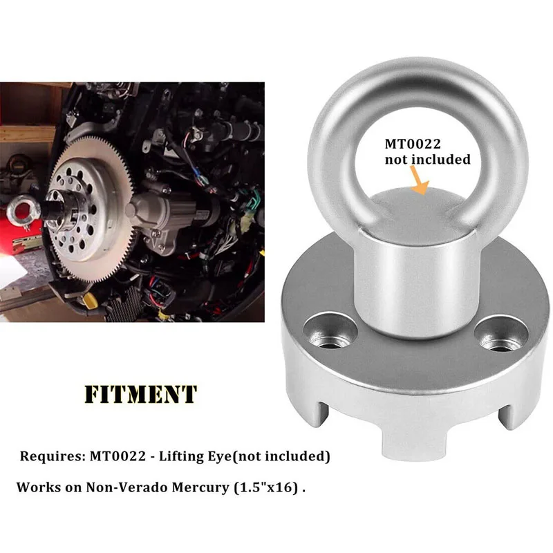 Lifting Adapter, Compatible for Yamaha 5.3 V8, 4.2 V6, F200B, F115B, F425, MT0025, MT0022 and Non-Verado Mercury (1.5" x16)