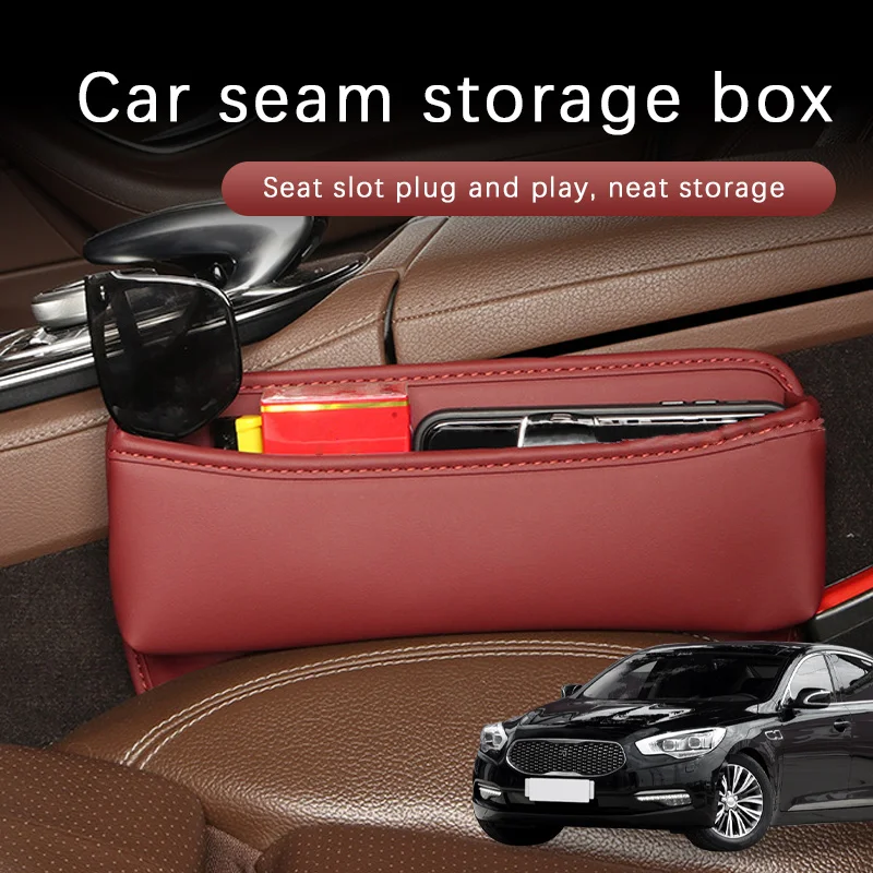 

Car Seat Gap Storage Box Driver Front Auto Seat Gap Filler Organizer Wallet Keys Card Storage Box For Kia K9