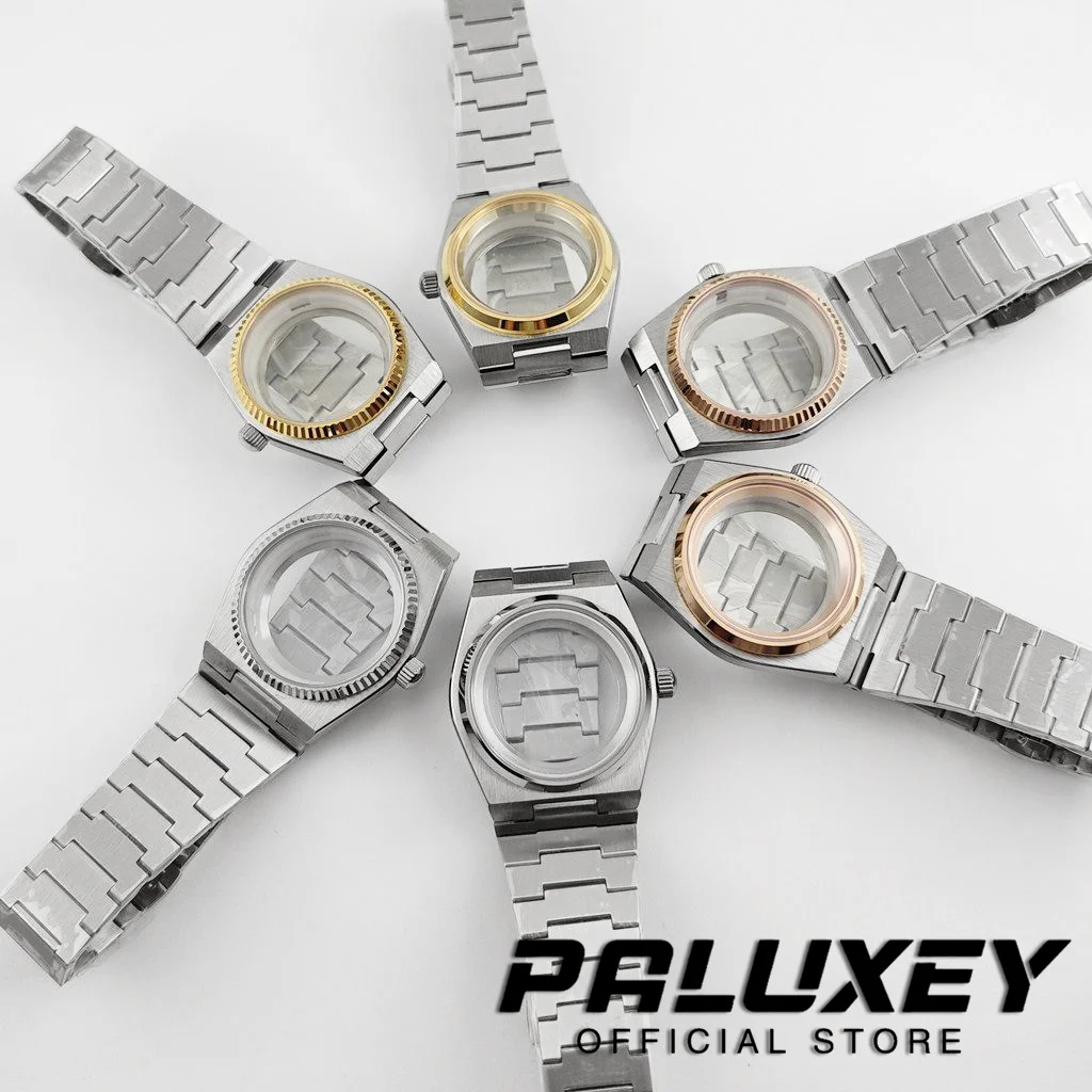 40mm NH35 Watch Case Solid 316L Stainless Steel Watchband Sapphire Glass for PRX Super Player NH35 NH36 Movement 28.5mm Dial