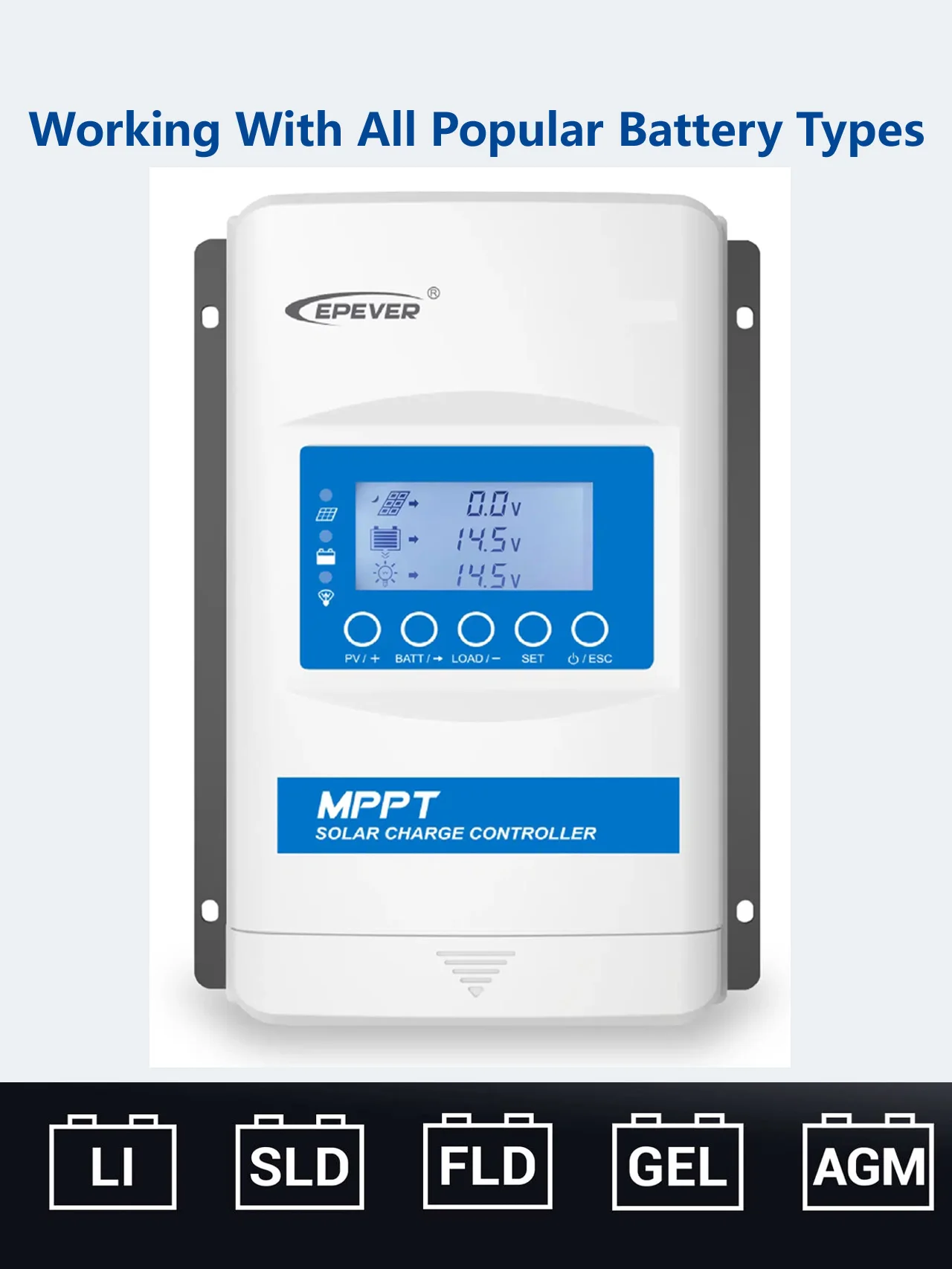 40A EPEVER MPPT Solar Charge Controller XTRA4215N 12V24V Solar Panel Charger Regulator With Accessory Optional