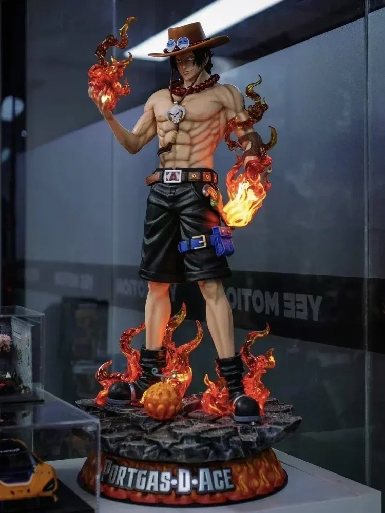 70cm New One Piece Gk Fantasy Third Anniversary 1/3 Ace Super Huge Collect Figures Trendy Statue Anime Decoration Christmas Gift