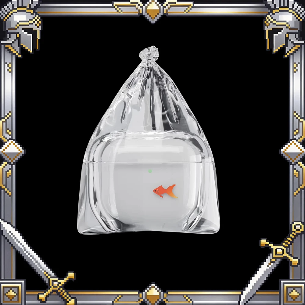 

Чехол для наушников THE EON Fish Geometric для AirPods 4, силиконовый, в океанском стиле, защитный чехол для наушников, аксессуары для ПК, подарки