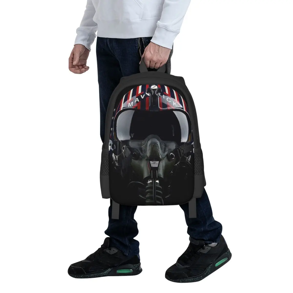 Steampunk Pilot Air Fighter Helmet Student Backpack School Bag Hiking Travel Daypack for Boys Girls Bookbag Shoulder Bags