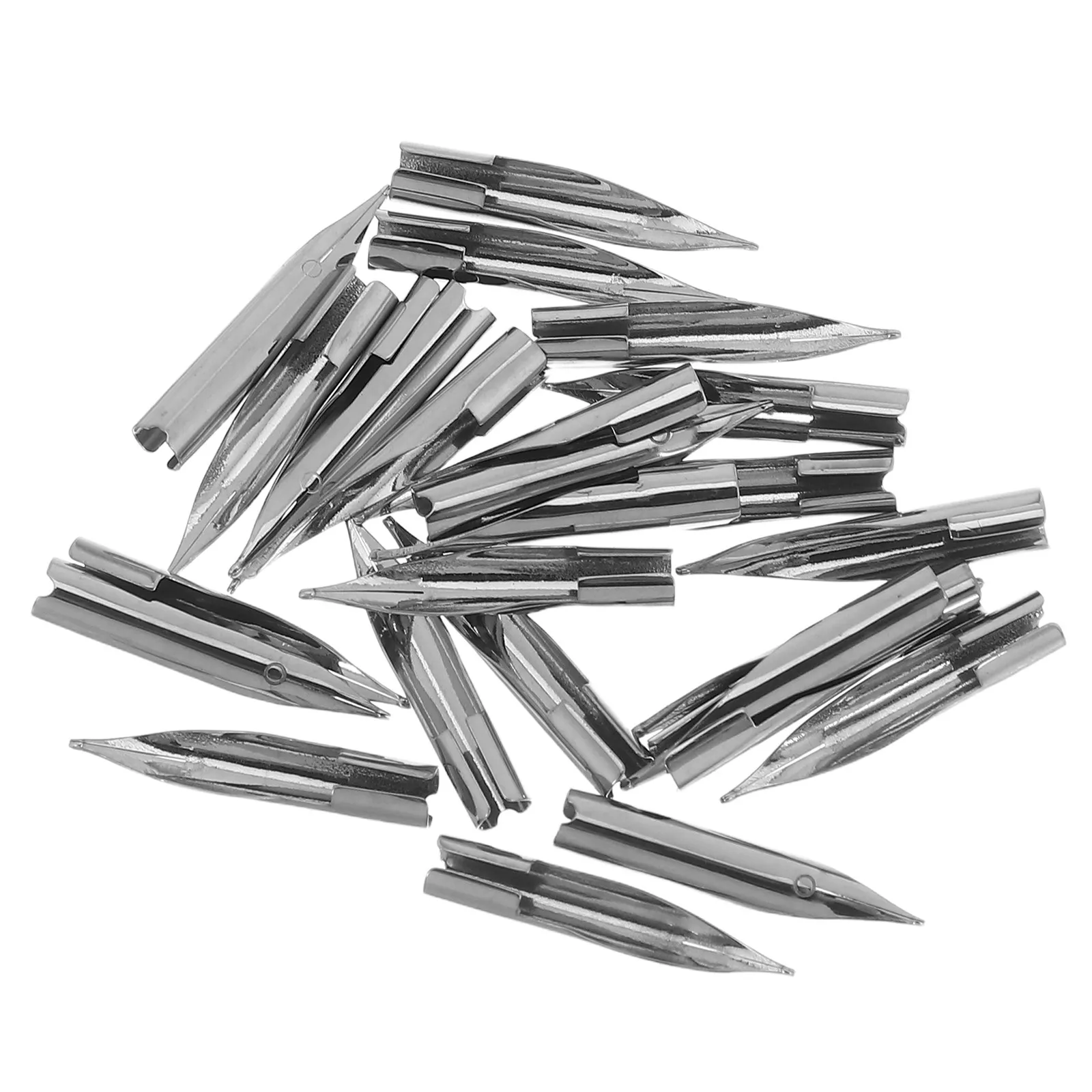 25pcs Steel Pen Nibs Replacement Tips 0.38 mm For Fountain Pens Smooth Writing Durable Compatible With Pens For School Drawing